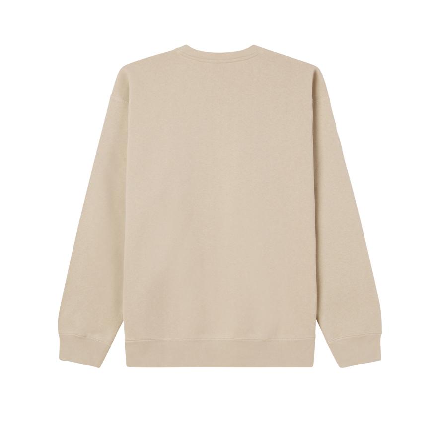 Obey Silver Grey Established Works Bold Crew Pullover Herren creme 